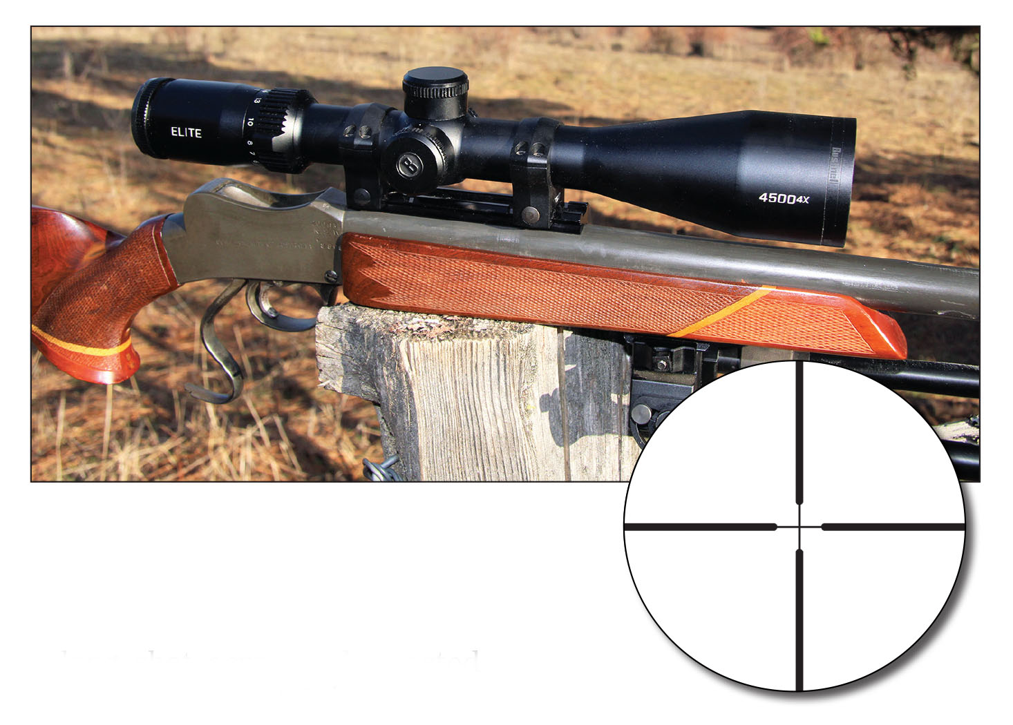 The Bushnell Elite 4500 4x 4-16x 50mm Multi-X scope offers a lightweight and affordable option to fill nearly any rifle need, from a rimfire to a heavy centerfire magnum.